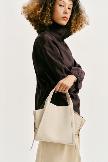 BOLSO CITY BANDOLERA - Crudo de Zara - Imagen 0