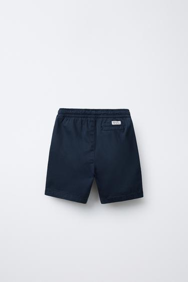 BERMUDA EN SERGE - Bleu marine de Zara - Image 1