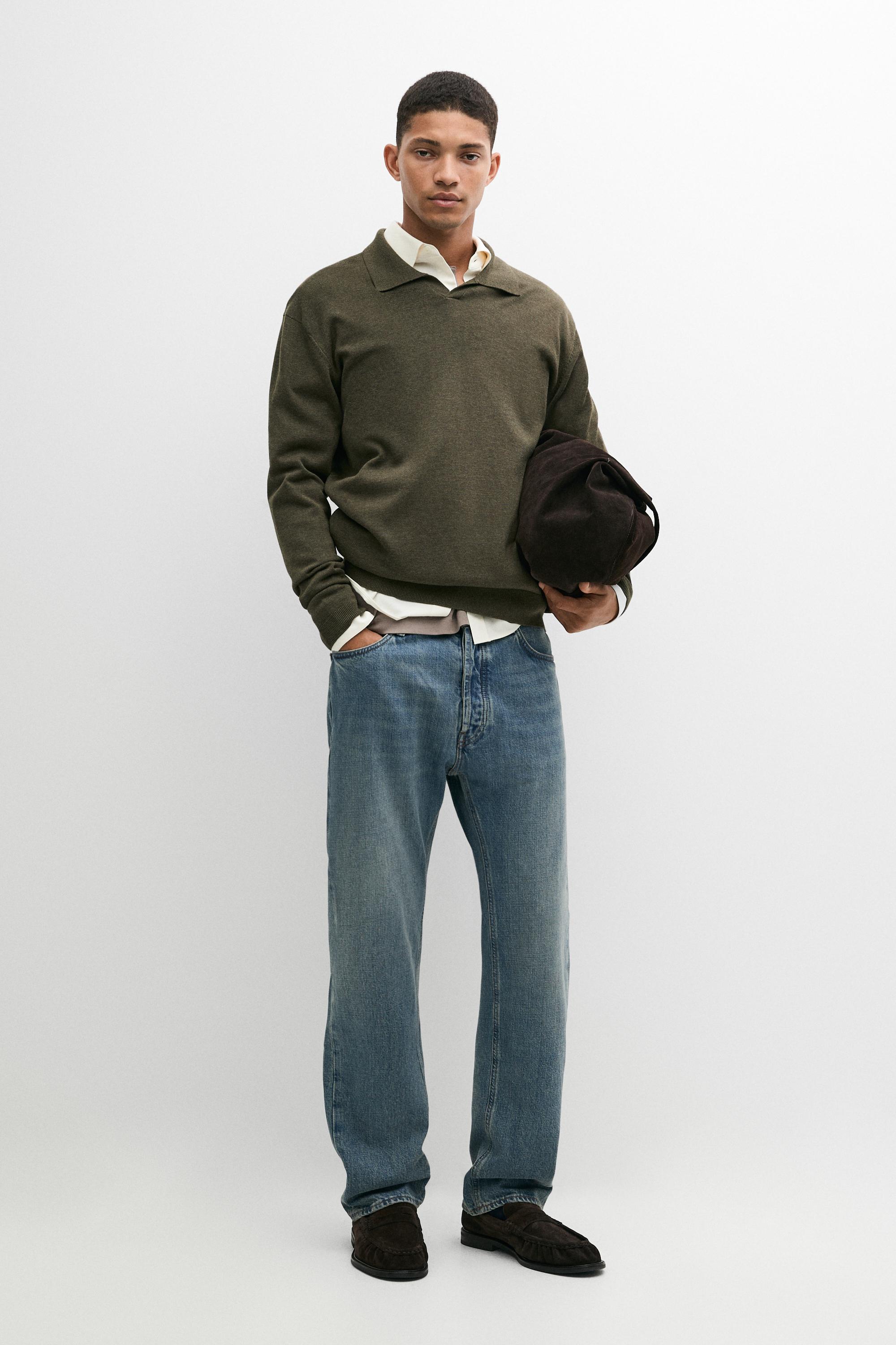 Pull en maille col polo