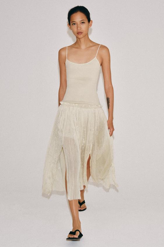 COMBINATION MIDI DRESS