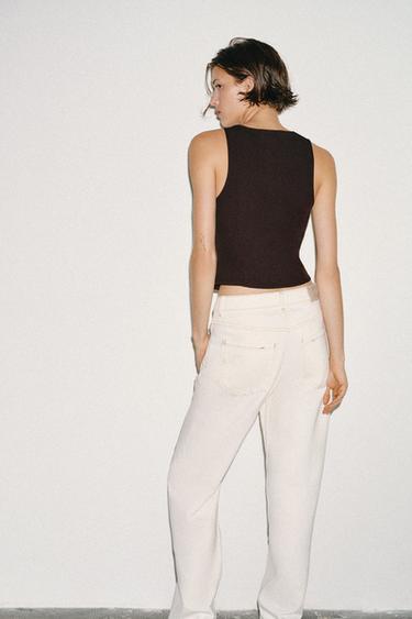 TOP À PASSANTS - Marron de Zara - Image 2