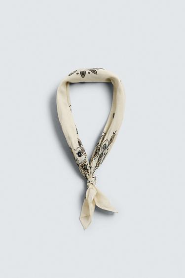 BANDANA ESTAMPADO PAISLEY - Crudo de Zara - Imagen 0