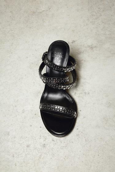 SANDALIA TACÓN PEL LUDOVIC DE SAINT SERNIN x ZARA - Negro de Zara