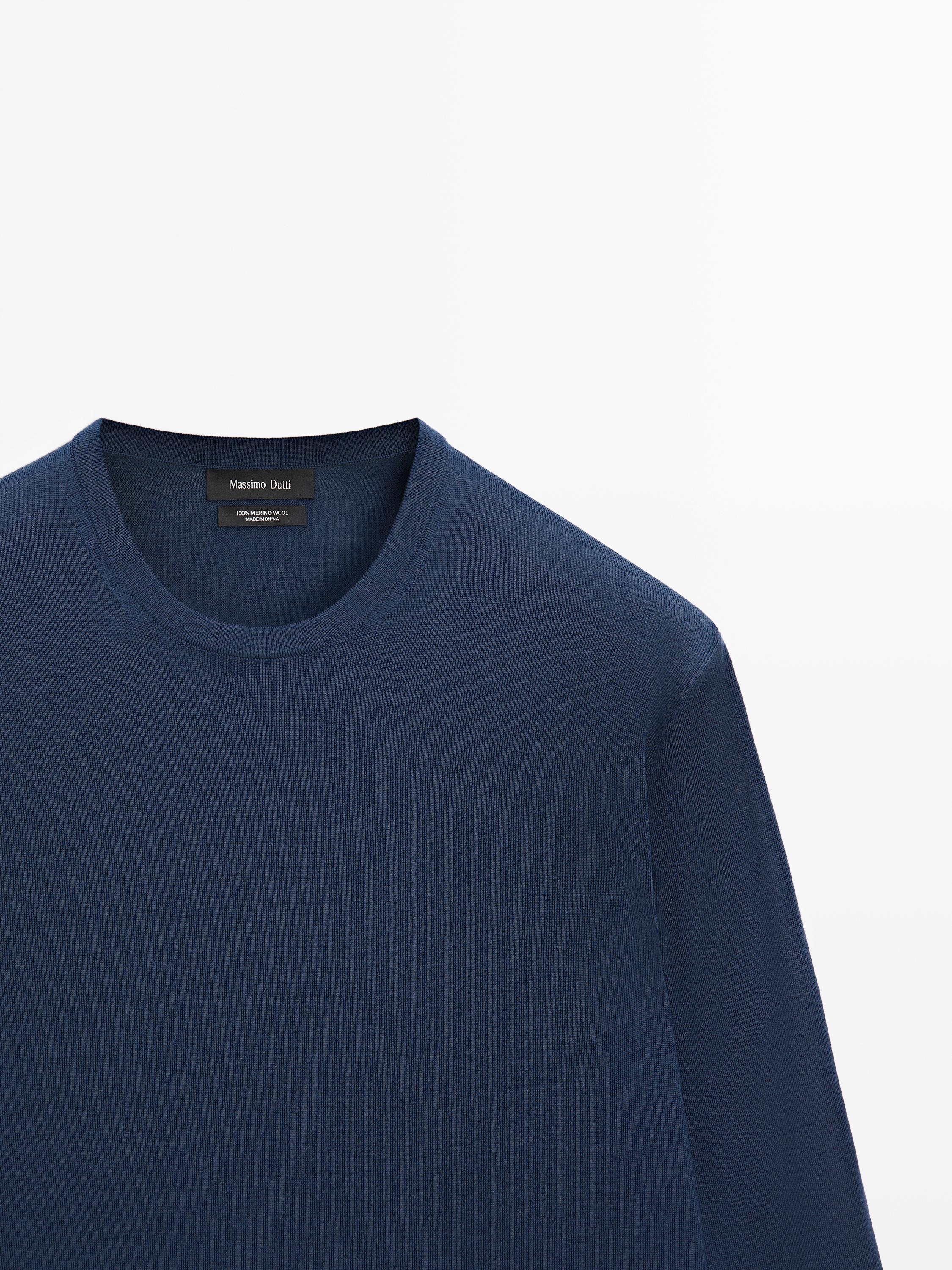 100% merino wool knit sweater