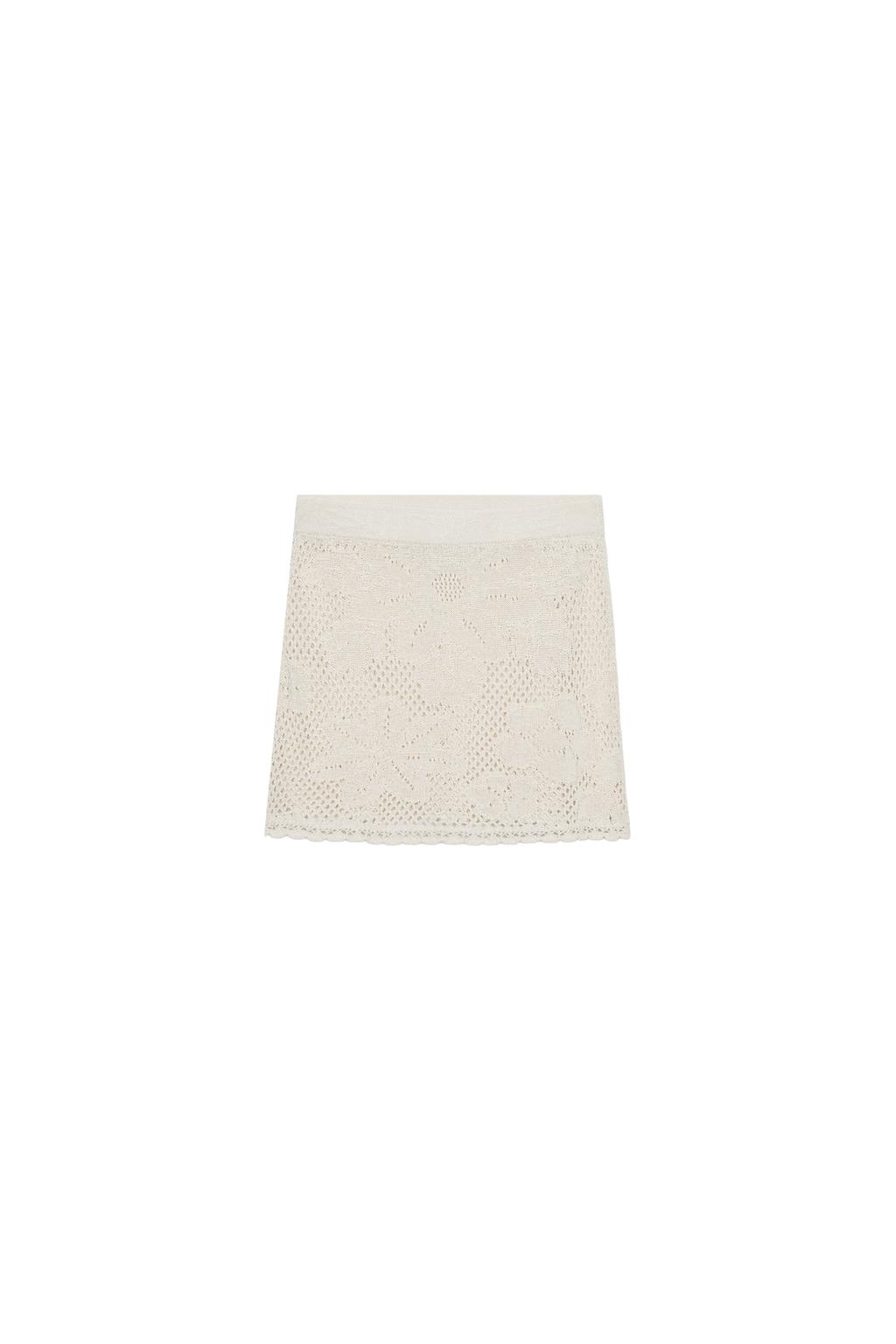 POINTELLE KNIT MINI SKIRT - image 3