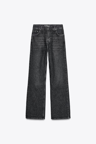 JEANS ZW COLLECTION RECTOS TIRO ALTO - Gris de Zara