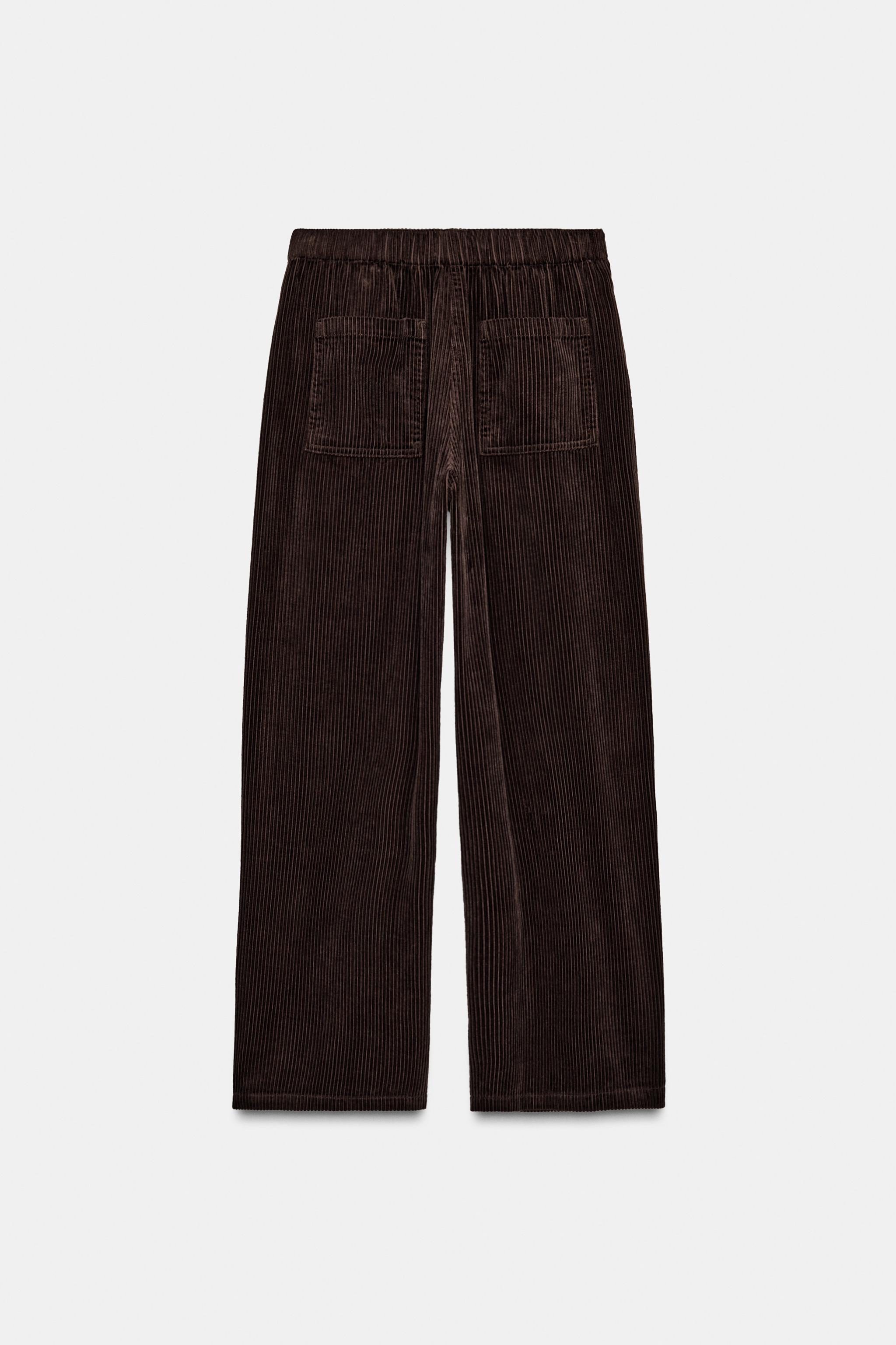 PANTALON À JAMBES LARGES EN VELOURS CÔTELÉ ZW COLLECTION