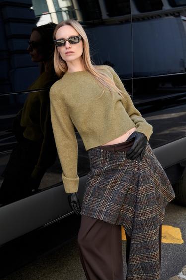 SOFT KNIT JUMPER - Light green by Zara