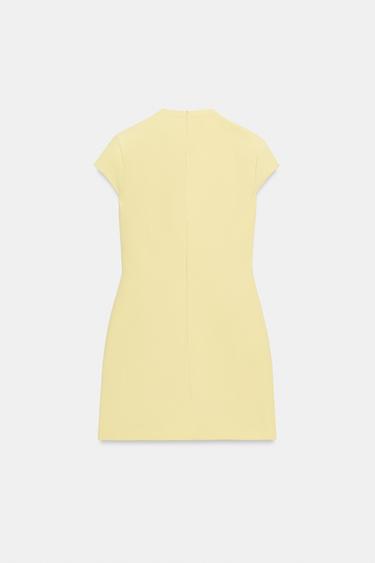 ROBE COURTE AVEC NŒUD - Jaune de Zara - Image 2