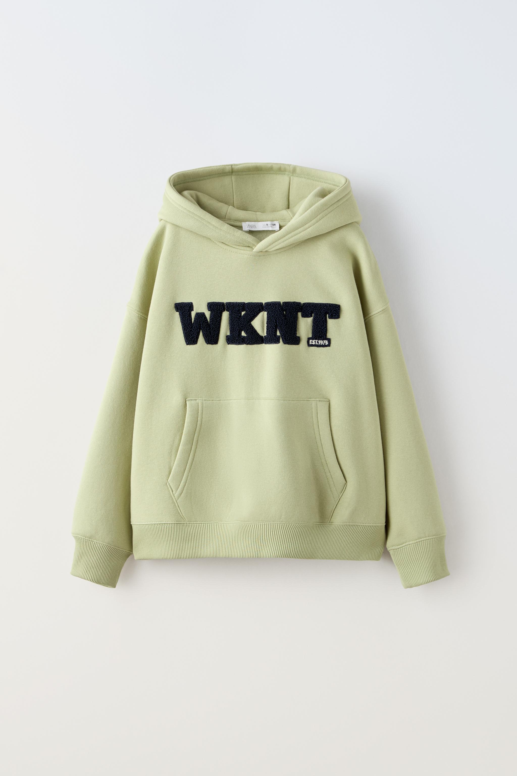 HOODIE WITH TERRY SLOGAN