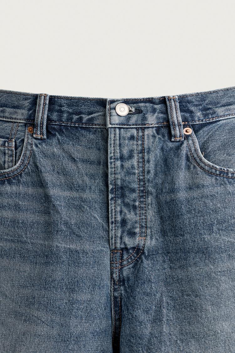 Pantalones cortos Bermuda de denim de pierna recta 4