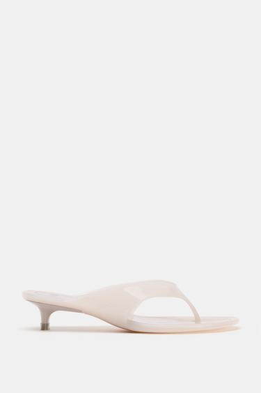 JELLY KITTEN HEEL SANDALS - Pink by Zara