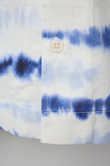 CHEMISE TIE & DYE - Écru / Bleu de Zara - Image 3