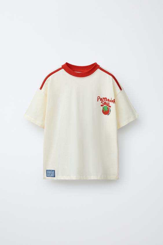 CAMISETA ESTAMPADA TOMATES - Cru da Zara - Imagem 0