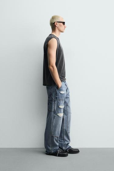 WASHED PRINT KNIT TANK TOP - Black by Zara - Image 3