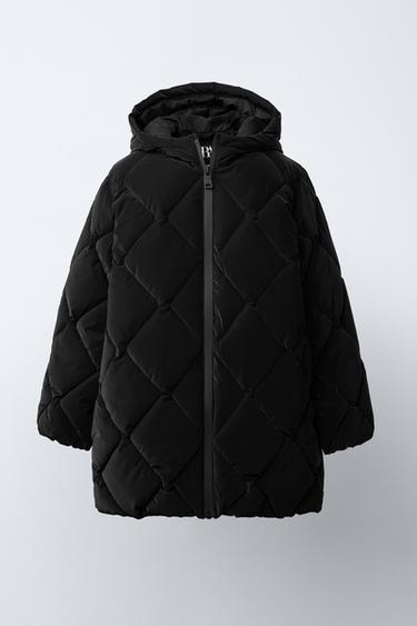LIGHTWEIGHT RUBBERISED PADDED COAT - Black by Zara