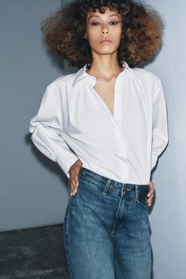 CHEMISE POPELINE PLIS COLLECTION ZW - Blanc de Zara - Image 3