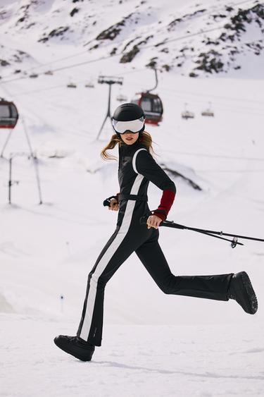 JUMPSUIT WATER RESISTANT AND WIND PROTECTION RECCO® TECHNOLOGY SKI COLLECTION - Black / White by Zara