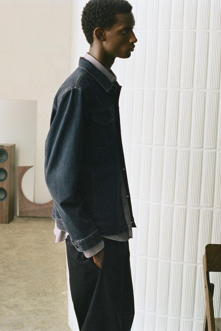 Regular Fit Cotton Denim Jacket — Indigo