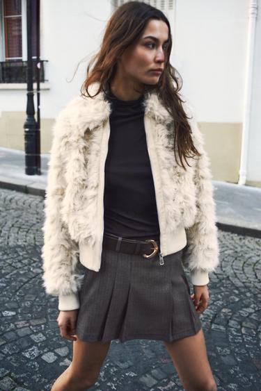 PLEATED SKORT WITH BELT - Brown by Zara