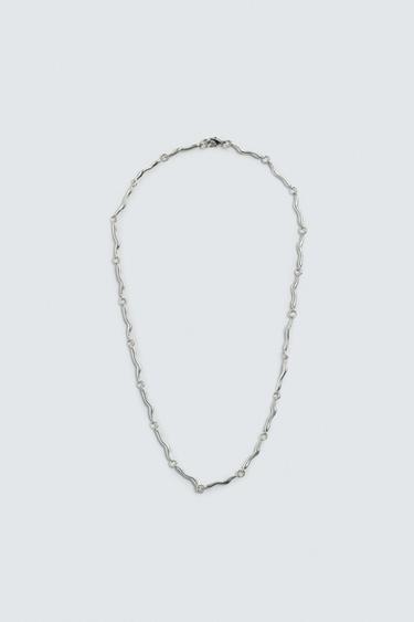 KÆDE MED KOMBINEREDE METALLINKS - sølv fra Zara