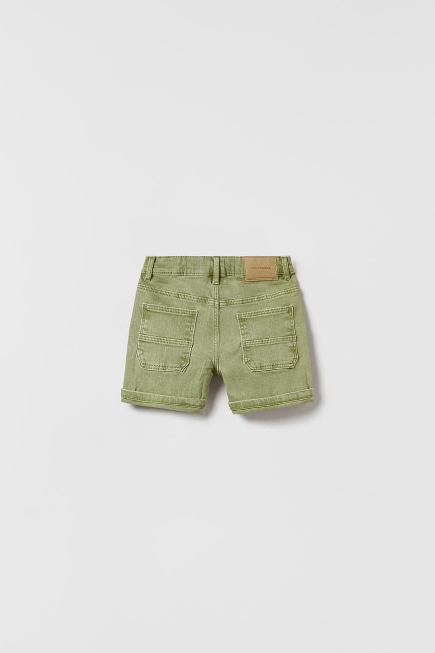 Regular Fit Denim Bermuda Shorts