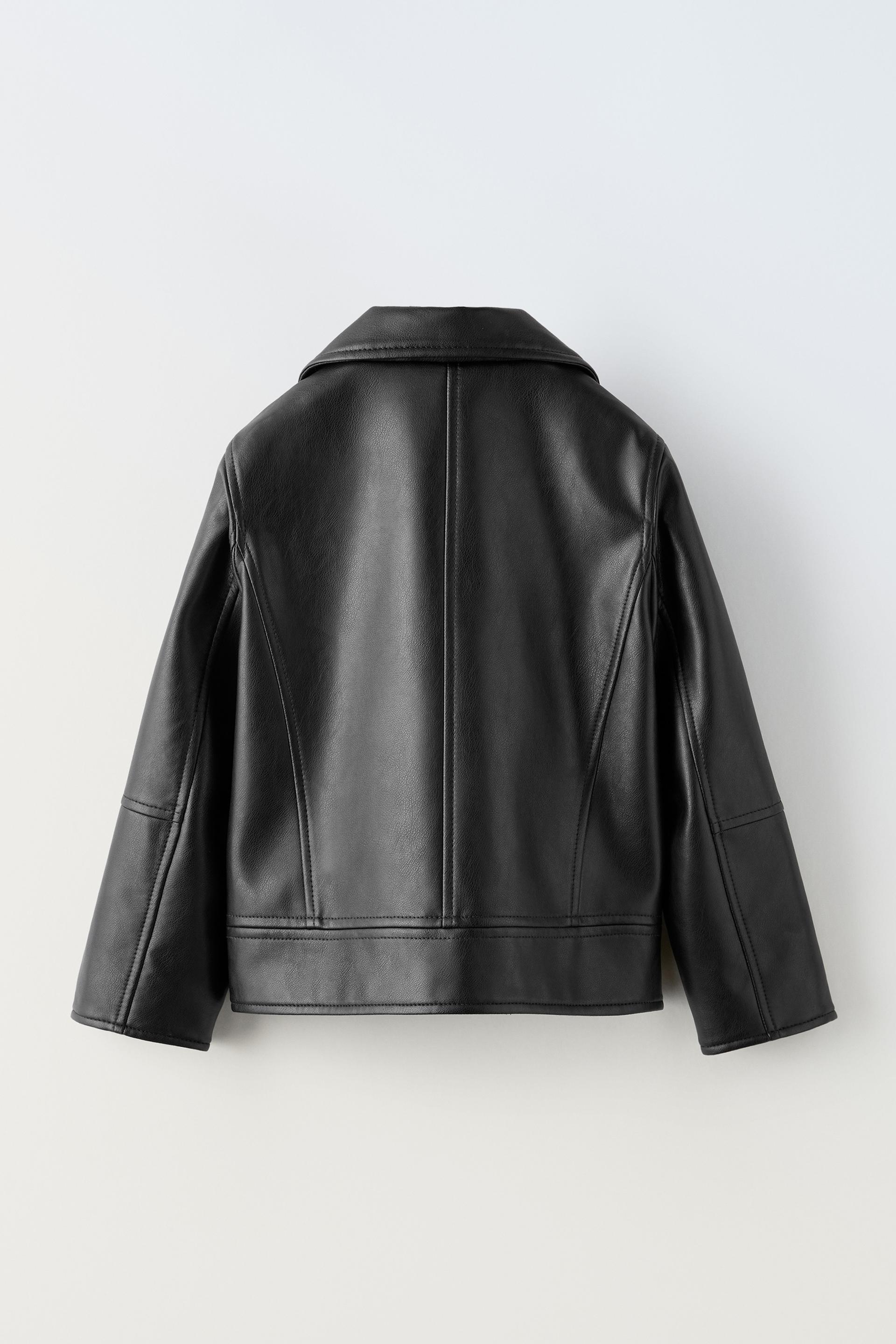 FAUX LEATHER BIKER JACKET Black ZARA Cambodia