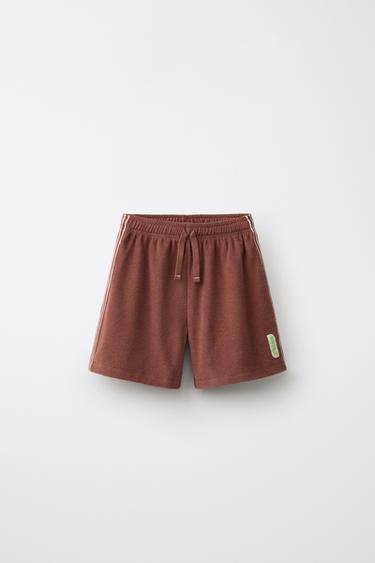 PUKAS SURF TERRY BERMUDA SHORTS - Brown by Zara