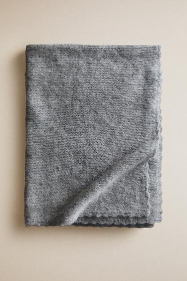 PLAID I ALPAKABLANDING TIL BØRN - grå fra Zara