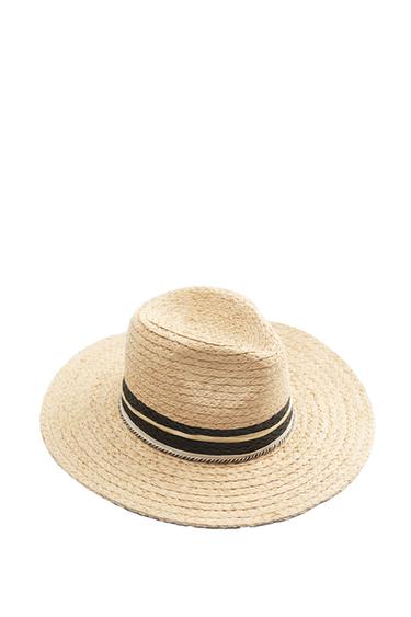 BAND TRIM WOVEN HAT