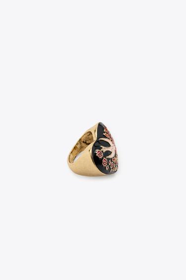2-PACK OF RESIN SHAPE RINGS - Golden by Zara - Image 1