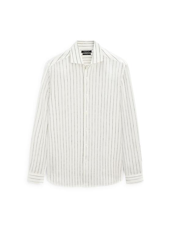 100% linen slim fit striped shirt from Zara - $160