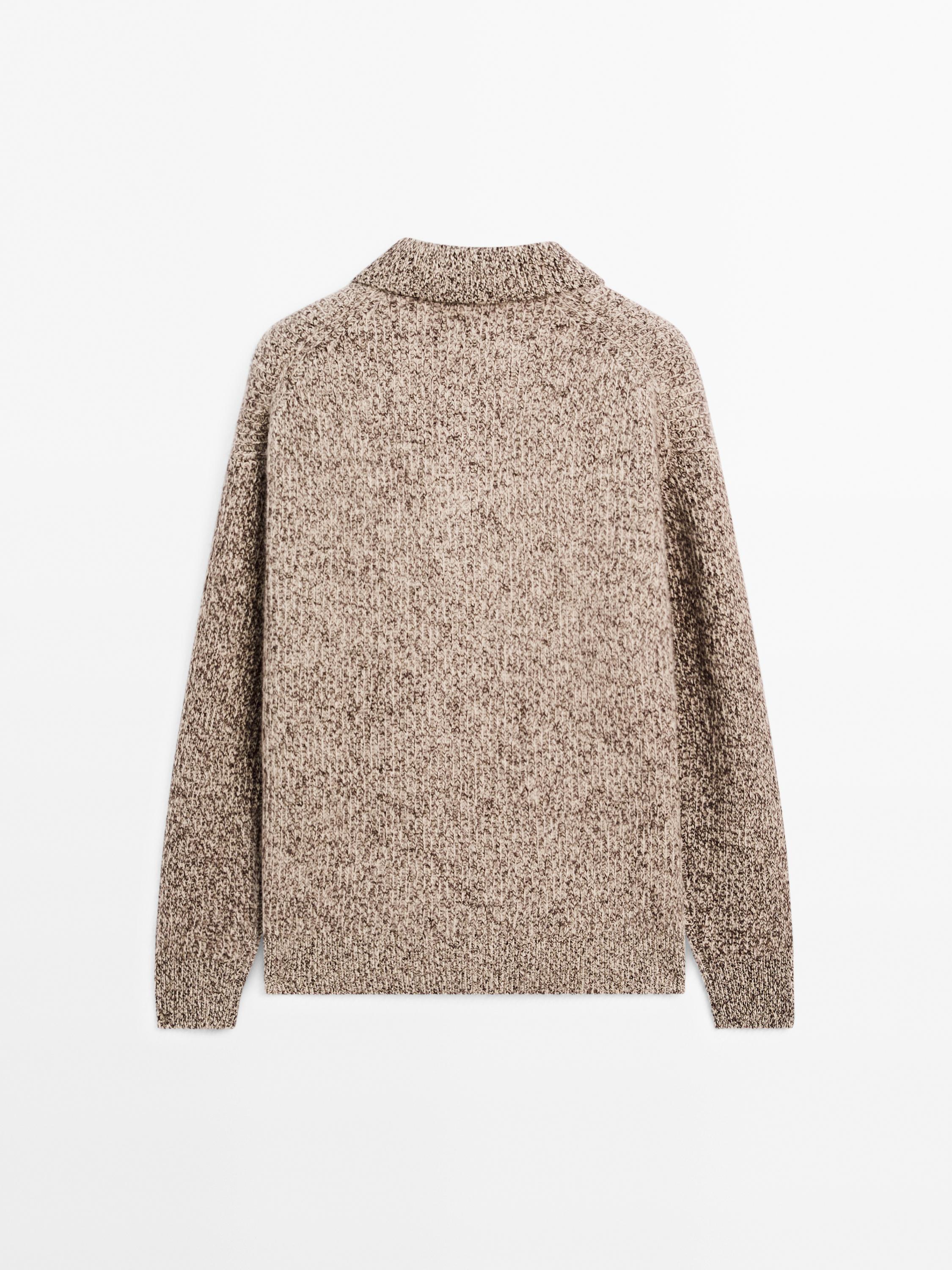 Pull polo en maille 100 % cachemire