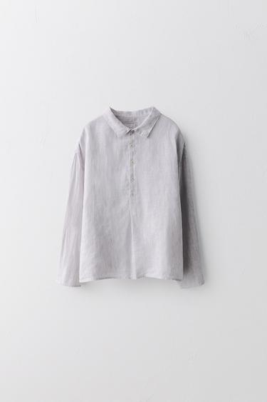 2-5 AÑOS/ CAMISA RAYAS 100% LINO LIMITED EDITION - rayas de Zara - Imagen 0