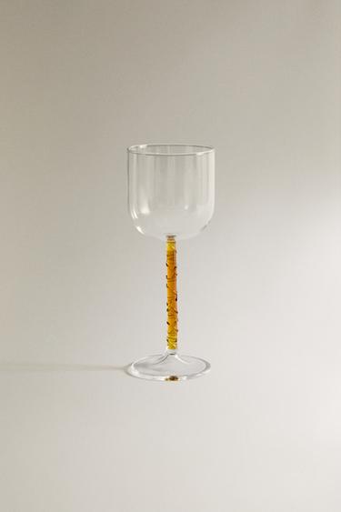 BOROSILICATE GLASS WITH COLOURED STEM - Brown by Zara