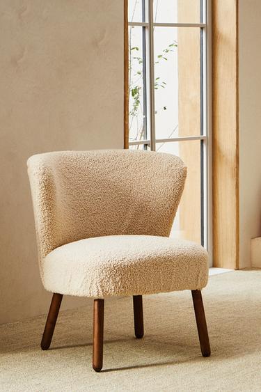 BEIGE TERRY ACCENT CHAIR - Dark beige by Zara