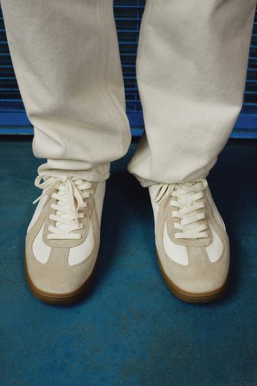 Zara 撞色鞋底運動鞋 - 白色