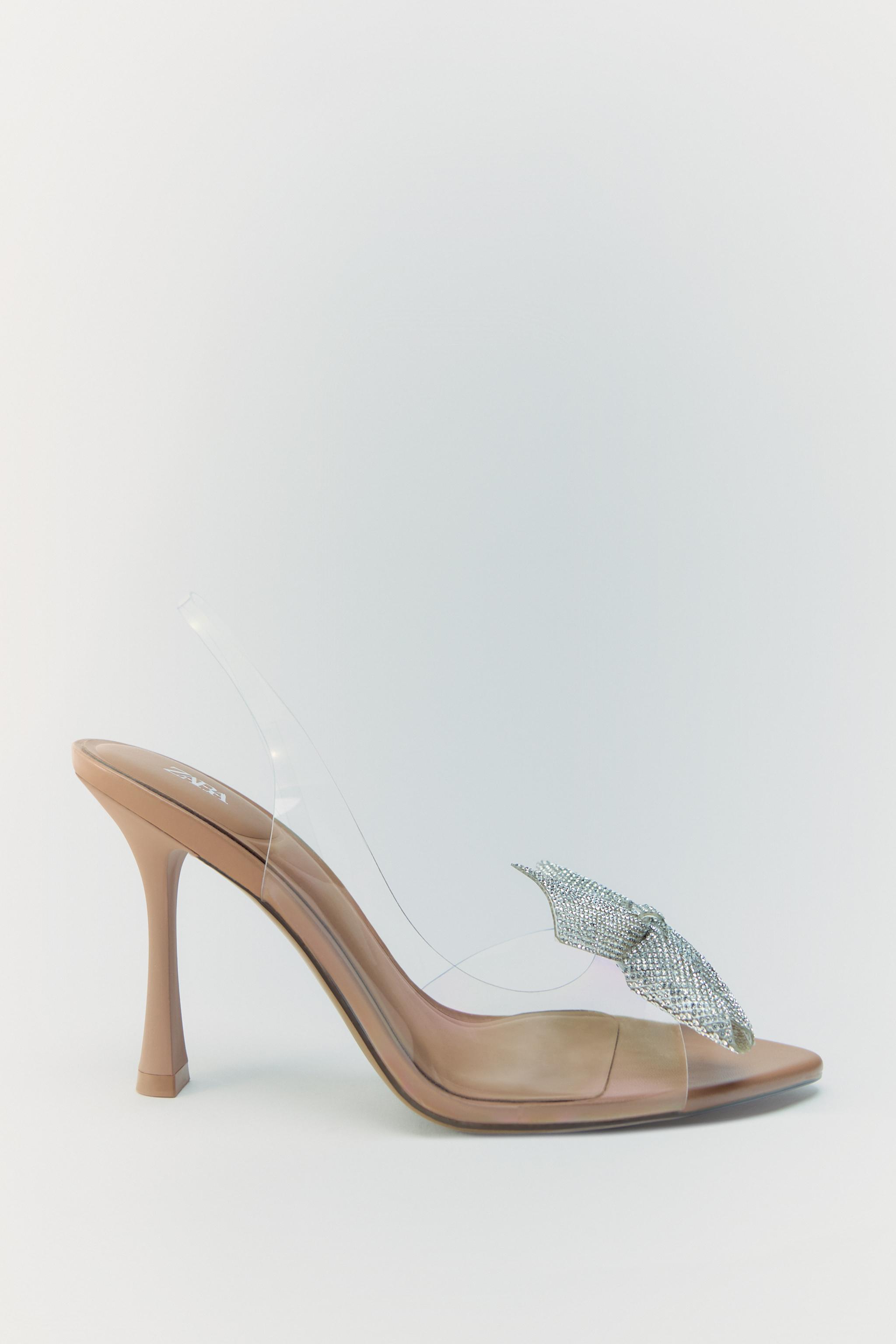 Clear kitten clearance heel shoes