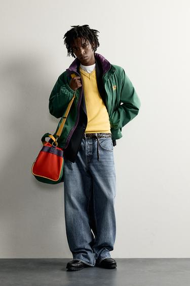 جينز واسع (Baggy) من Fruit of the Loom™ - أزرق وسط الخاص بـ Zara