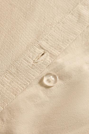 HOUSSE DE COUETTE COTON TEXTURÉ - Beige de Zara - Image 3