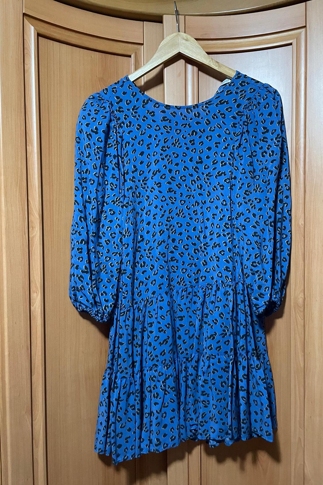 PRINTED DRESS WITH FRILLS
