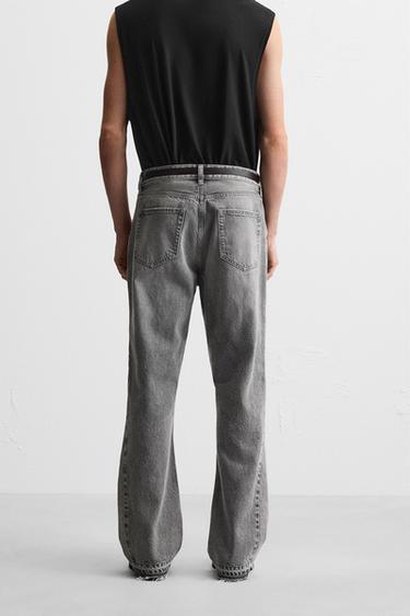FLARE FIT JEANS - Grey by Zara - Image 2