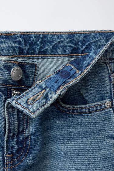 JEANS WIDE LEG STRASS ÉTOILES - Bleu de Zara - Image 2