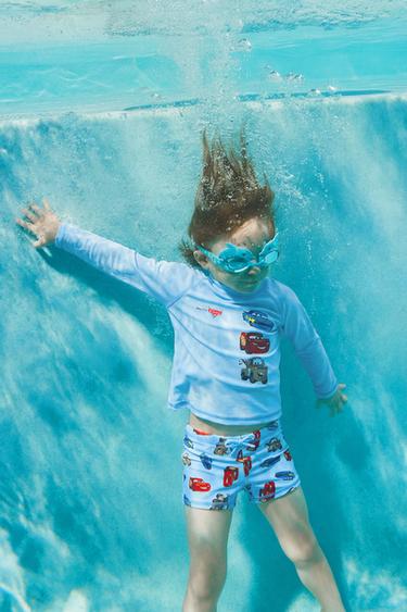1-6 ANS/ MAILLOT DE BAIN BOXER CARS FLASH MCQUEEN © DISNEY - Bleu de Zara