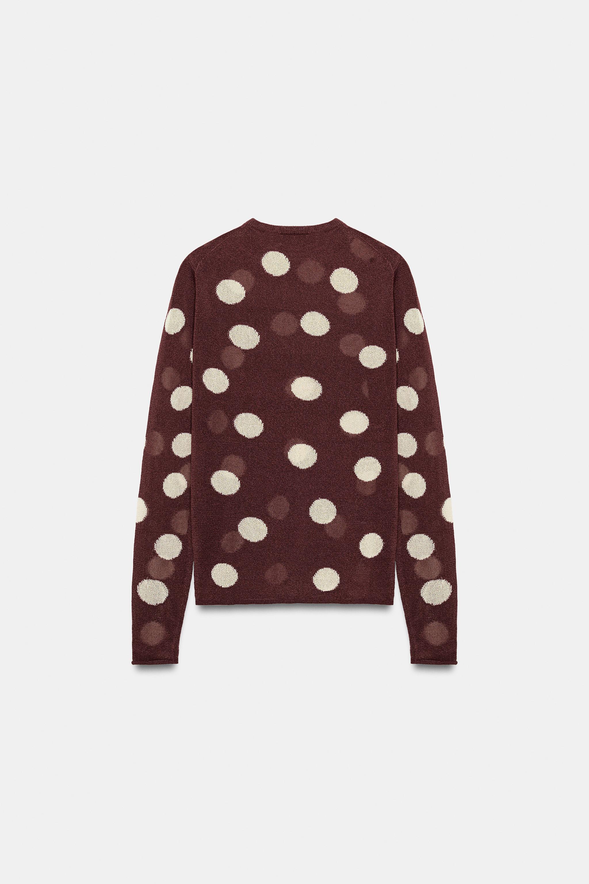 TOP EN MAILLE À POIS