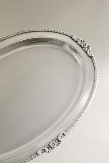 PLATEAU DE BAIN OVALE EN MÉTAL - Argent de Zara - Image 2