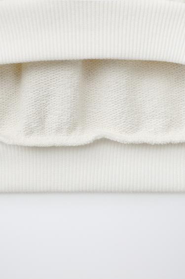 SNOOPY PEANUTS™ EMBROIDERED POLO SWEATSHIRT - Ecru by Zara - Image 3