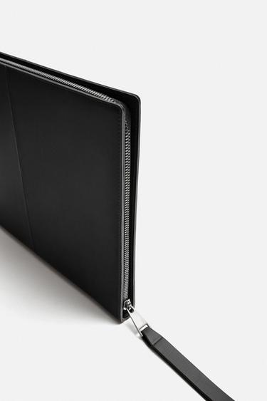 NAPPA LEATHER CLUTCH - Black by Zara - Image 2