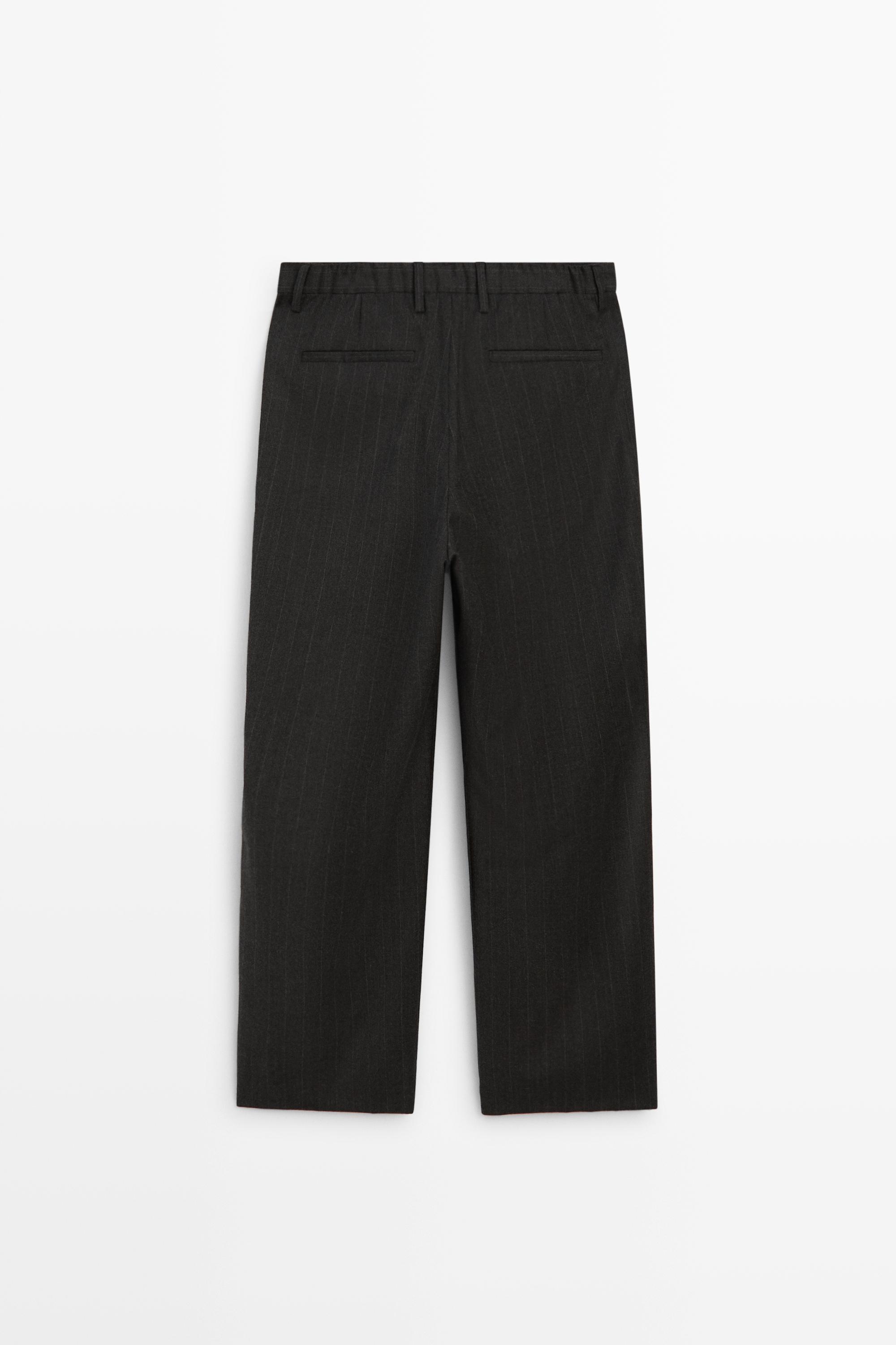 100% wool striped pants