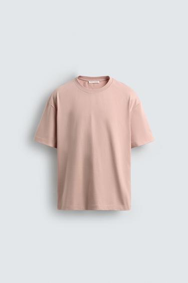Zara 基本款重磅T恤 /03 - 水洗粉紅色